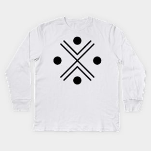 Tribal Symbols - Adinkra Kids Long Sleeve T-Shirt